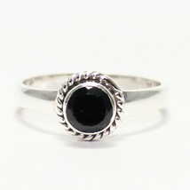 925 Sterlingsilber Schwarzer Turmalin Ring Handmade Geburtsstein Ring Alle Größe - £28.10 GBP