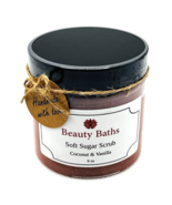 Coconut Vanilla Creamy Soft Sugar Scrub Exfoliating Body Scrub Handmade ... - $14.14