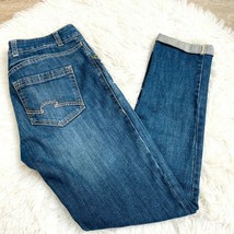 Vero Moda Sch-lea Rolled Cuff Blue Denim Jeans Size 29 - £20.22 GBP