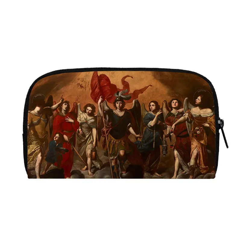 Angel Statue Print Wallet Seven Archangels Purse Religious Money Coin Bags Phone - $62.33