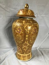Antiuque chinese porcelain lidded vase . Handpainted . Beautiful decorated - $125.00