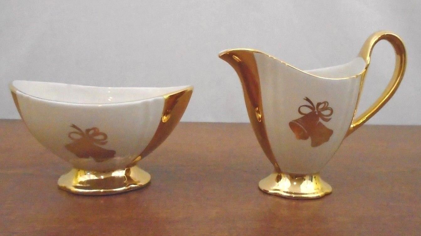 Primary image for Royal Windsor Grimwades 50th Golden Wedding Anniversary Cream and Sugar Bowl