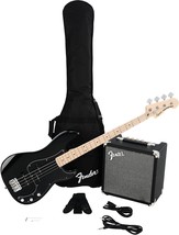 Squier by Fender Affinity Series PJ Bass, Maple Fingerboard, Black, Rumble 15 - £386.22 GBP