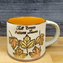 Fall Breeze Autumn Leaves Coffee Mug 17oz (455ml) Embossed Beverage Cup Blue Sky - £9.84 GBP