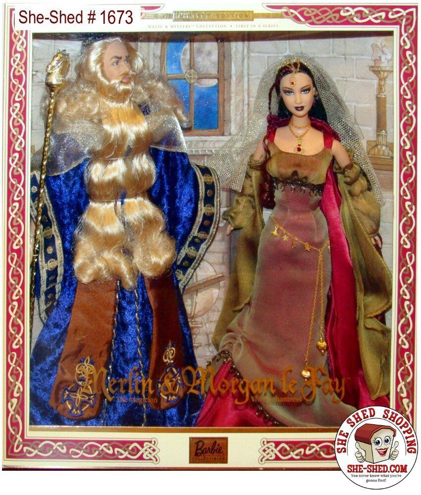 Primary image for Barbie Merlin Morgan Le Fay Barbie & Ken Giftset Mattel Vintage 2000 Barbie NIB