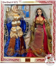 Barbie Merlin Morgan Le Fay Barbie &amp; Ken Giftset Mattel Vintage 2000 Bar... - £117.80 GBP