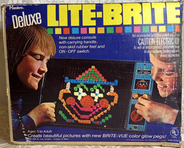 Deluxe Lite Brite 1970 Hasbro w/original Box Vintage H3 - £44.83 GBP