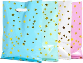 40PCS Birthday Party Favor Bags for Kids, Plastic Birthday Goodie Bags W/ Stars - £13.41 GBP