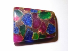 31.26Ct 27x25x19x6mm Ruby/Sapphire/Emerald Quartz Trapezoid Bead for Jewelry Mak - £1.42 GBP