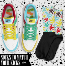 LEAF Socks for N Dunk Low Free.99 White Multi Shirt Candy Land  - £16.28 GBP