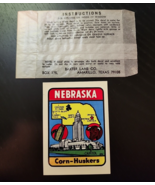 BAXTER LANE CO Nebraska Corn-Huskers VTG Travel Luggage Water Decal Stic... - $37.59