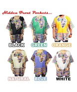 Womens Africa Print Dashiki Shirt AmericanDashiki 100% Cotton - $16.44 CAD