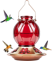 Hummingbird Feeder, Glass Hummingbird Feeder for Outdoors, Meshy Texture... - $23.61