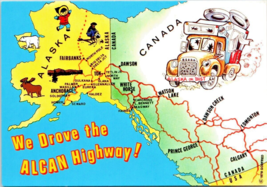 Postcard Alaska  Highway 1,523 Miles Scenery Alcan Road Canada Alaska 6 x 4 ins. - £3.09 GBP