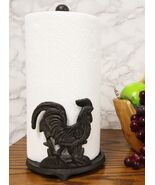 Cast Iron Rustic Rooster Chicken On Scroll Art Kitchen Paper Towel Holde... - €36,95 EUR