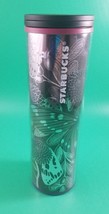 Starbucks Fall 2019  Butterfly Floral plastic Acrylic Tumbler, 16oz pre-owned - £11.62 GBP