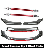 For Nissan 370Z 350Z Carbon Fiber Front Bumper Lip Spoiler + Strut Rods - £63.52 GBP