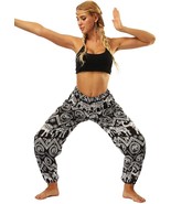 Boho Clothing Hippie Clothes Harem Yoga Smocked Waistband Bohemian (Styl... - $19.34