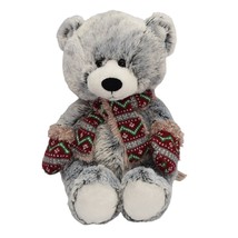 HugFun International Plush Teddy Bear Stuffed Animal Scarf Mittens - £19.13 GBP