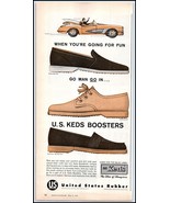 1950s U.S. Ked&#39;s Shoes PRINT AD &quot;Ked&#39;s Boosters&quot; United States Rubber Co... - $86.70 MXN