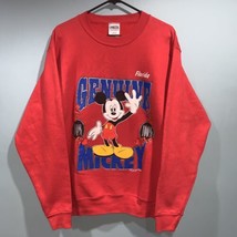 VTG Genuine Mickey Mouse Florida Graphic Print Crewneck Sweatshirt Sz L ... - $31.78