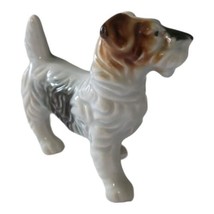 Terrier Dog Porcelain Figure Japan Wire Haired Kerry Blue Airedale MCM V... - $26.72