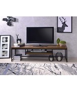 Bob Weathered Oak &amp; Black Metal TV Stand - $251.28 CAD