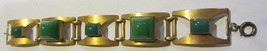 Vintage Napier bracelet goldtone and jade - £112.09 GBP