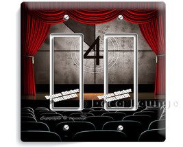 TV room home movie theater big screen countdown large red curtains audie... - £9.56 GBP