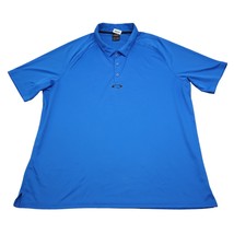 Oakley Shirt Mens XXL Blue Polo Casual Rugby Lightweight Performance Camp - $18.69