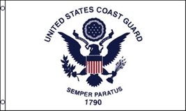 3&#39;x5&#39; Uscg Coast Guard Polyester Flags - £6.54 GBP