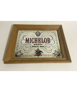 Vintage Anheuser-Busch Michelob Beer Wood Framed Mirror Sign 14&quot; x 11&quot; - €34,38 EUR