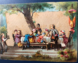 Family Picnic With Headless Guest Victorian Trade Card Ithaca New York - $6.92