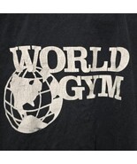 Vintage World Gym Globe Black Shirt Gildan Men&#39;s M RARE - $181.80