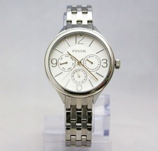 New Fossil BQ3126 Modern Courier Chronograph Silver Stainless Women Watch - $106.92