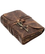 Leather diary Writing Diary Sketch Book With lock - £19.43 GBP