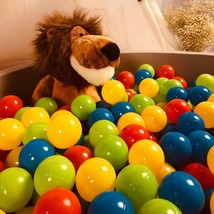 100 Ball Pit Balls Plastic Balls, 4 Bright Colors For Baby/ Toddler/ Kids Birthd - £30.83 GBP