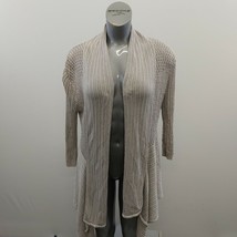 Orange Women&#39;s Open Cardigan Sweater Size Large Gray Long Sleeve - $7.92
