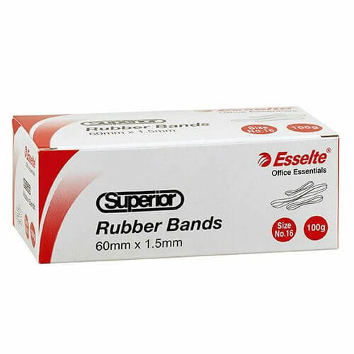 Esselte Superior Rubber Bands in Box 100g - Size 16 - $17.48