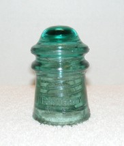 VINTAGE 4&quot; HEMINGRAY BLUE No.9 4&quot; GLASS FUSE INSULATOR GUC - £19.74 GBP