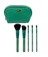 NEW Draizee 6 Piece Makeup Brush and Sea Green Cosmetic/Travel Accessory... - $21.93 CAD