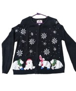VTG Ugly Christmas Sweater Polar Bears and Snowflakes Size M - £23.90 GBP
