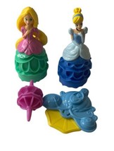 Lot of 2 Disney Princess Play-Doh Sets Cinderella &amp;Rapunzel-Can Sparkle EUC - £10.64 GBP