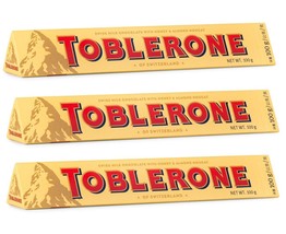 3 x Toblerone Swiss Chocolate Bar - 3 x 100g - 3.5oz = 300 grams - £19.05 GBP