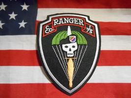 US ARMY C CO. RANGER 1ST OF 75TH BLACK BERET POCKET PATCH - $8.00