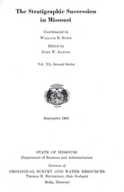 The Stratigraphic Succession in Missouri by John W. Koenig - $14.99