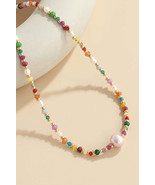 Multicolored Bead Necklace - $67.13 CAD
