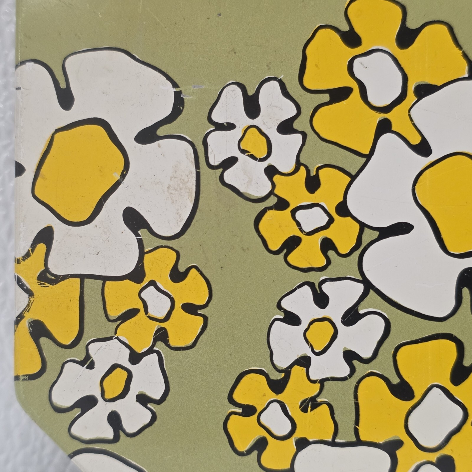 2 Pro-Tex Green White Yellow Flower Power Trivets Vintage 70s Item image 9