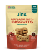 Jinx Beef Bone Broth Biscuits, Crunchy Dry Dog Treats, 16 oz Bag - £8.59 GBP