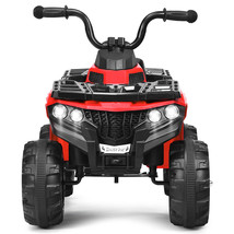 6V Battery Powered Kids Child Ride On ATV 4-Wheeler Quad w/ MP3 &amp; LED Light Red - £108.70 GBP